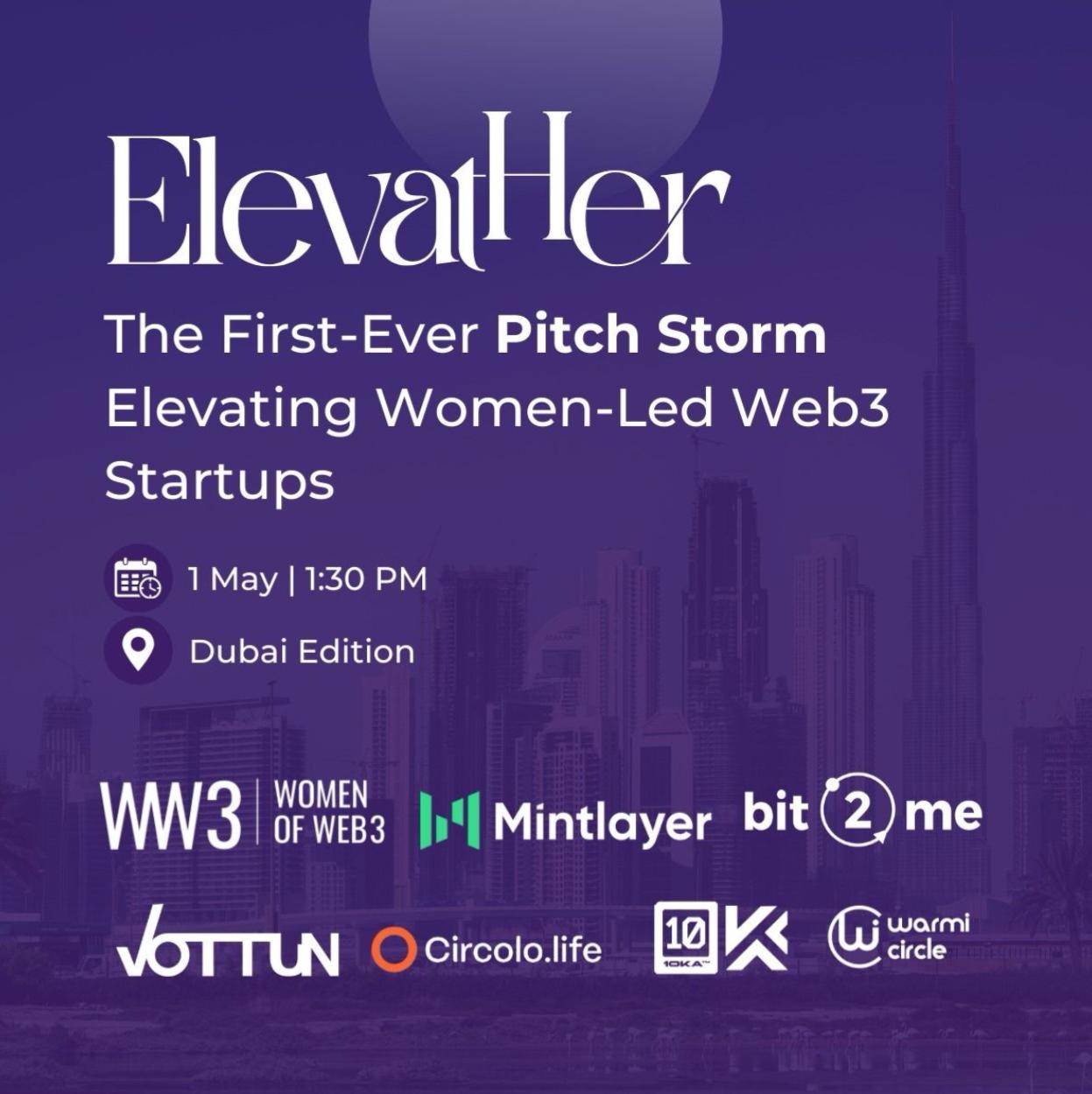 ElevatHer Summit - The First-Ever Pitch Storm Elevating Women-Led Web3 Startups