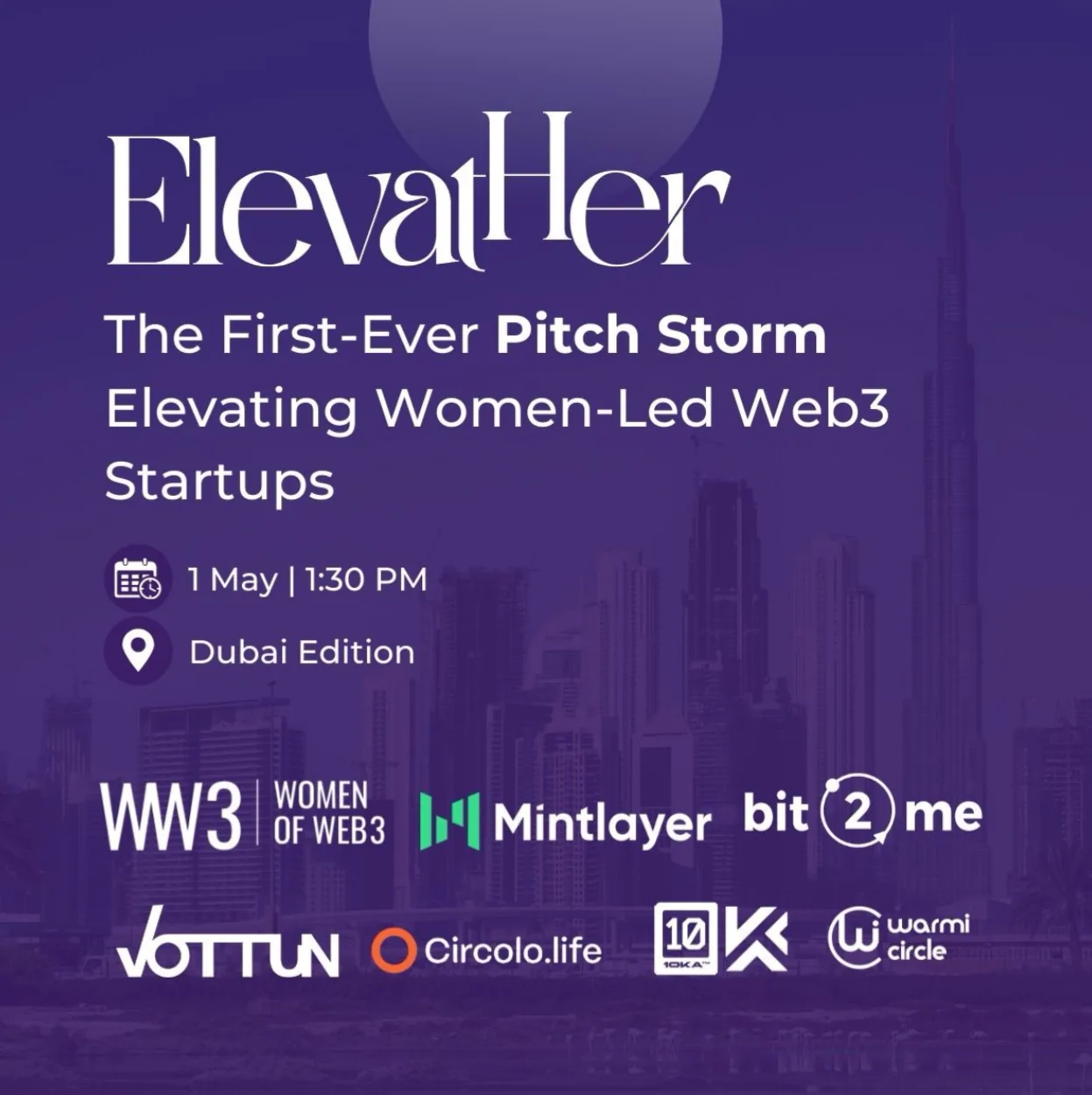 ElevatHer Summit - The First-Ever Pitch Storm Elevating Women-Led Web3 Startups