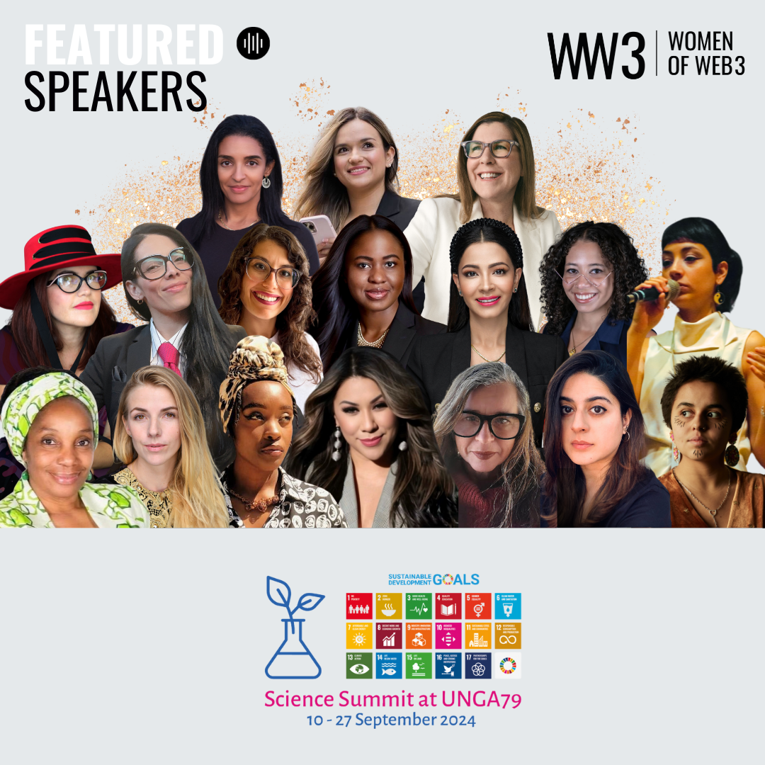 Join us for our UNGA79 WW3 digital session titled, "Inclusive Futures: Women Shaping the Web3 Landscape" to illuminate the achievements, challenges, and strategies for empowering women to lead and innovate within the Web3 industry. With a focus on Sustainable Development Goals (SDGs) 5 and 10—Gender Equality and Reduced Inequalities—the session underscores the essential role women play in creating a more equitable digital world.